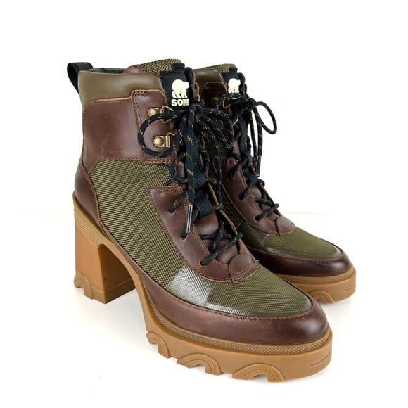 SOREL Brex Heel Lace-Up Waterproof Bootie Tan Size 8.5 - Picture 3 of 16